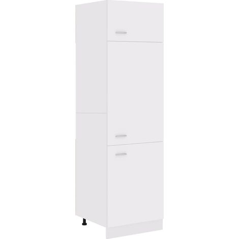Meuble de Cuisine,Armoire de rangement,Armoire de réfrigérateur Blanc 60x57x207 cm Aggloméré -20289 (1/5)