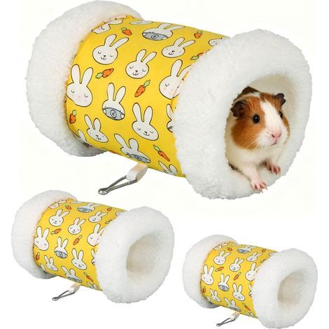 Lot de 2 Tunnel pour Chat, Tunnels Lapin, Lit pour Cachette Lapin Tunnel Cochon d'Inde pour Les Hamster Chats Lapins Chiens Cochons d'Inde Animaux De Compagnie (1/5)
