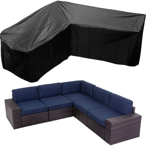 Housse de canapé d'angle pour patio Imperméable En forme de V 300 cm (1/5)