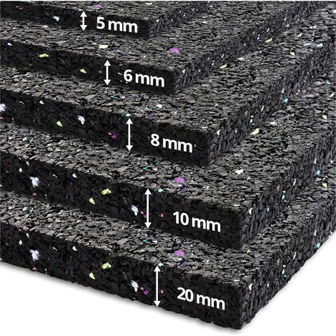 Karat – Tapis de sécurité anti-vibrations 125 x 150 cm – Caoutchouc 100% recyclé – Épaisseur 20 mm – Résistant aux huiles et à l'humidité
