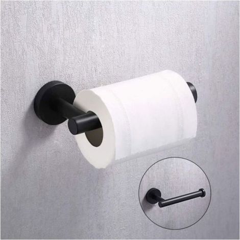 Porte-Papier Toilette - Acier Inoxydable SUS304 - Montage Mural Vertical Ou Horizontal - Noir - 1 Pièce (1/4)
