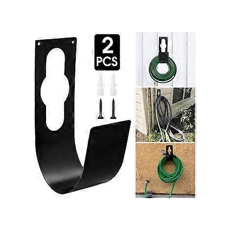 SZTXJ Gartenschlauchhaken, robuste Wandhalterung, Metallhalterung, 150 Fuß (2er-Pack)
