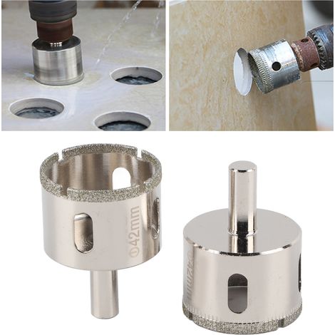 Foret scie cloche de 42 mm pour percer divers matériaux, y compris les matériaux durs et cassants (2 pièces). (1/5)