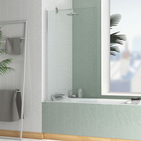 Mampara de bañera 80x140cm - Perfil acabado Cromo - ELEMENTARY