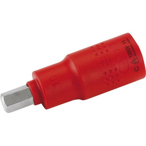 Llave de vaso aislada 1/2' con punta hexagonal 4 mm ALYCO