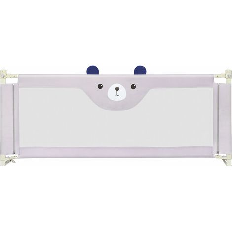 Barrière de Lit pour Bébés, Enfants,Barriere de Sécurité Enfant,avec motif ours,®,175 x 100 x 26 cm,gris (1/5)