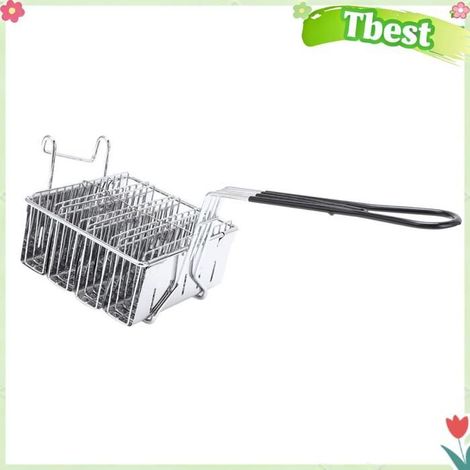 Tbest panier de friteuse à coquilles de tacos Panier de Friteuse à Tacos, en Acier Inoxydable, Friteuse à 4 beaute minceur (1/5)