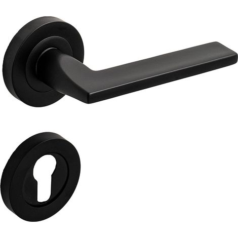 Luxma Luna Mat Noir Rosas Cylindre Porte Poignée