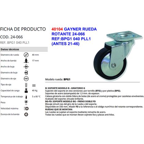 GAYNER RUEDA 24-066 REF: BPG1 040 PLL1 (ANTES 21-46)