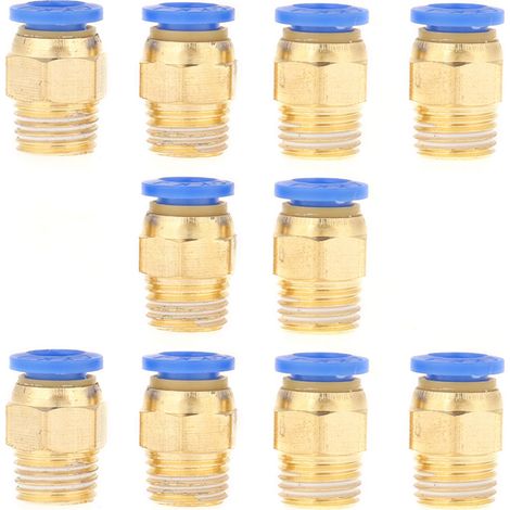 10 pièces Raccord Rapide Pneumatique 8mm Filetage 1/4BSP pour Adaptateur d'Air (1/5)