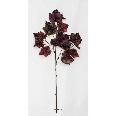 Branche de feuilles de vigne artificielle H 70 cm Bourgogne - dimhaut: H 70 cm - couleur: Bourgogne (1/3)