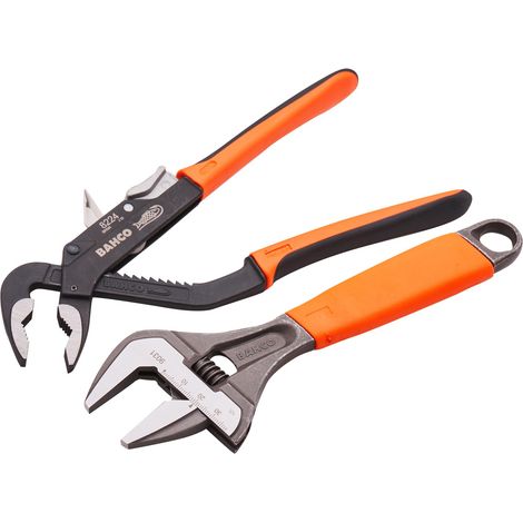 Bahco 9031 Adjustable Wrench Limited Edition Orange Grip 8224 Waterpump Pliers