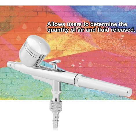 Kit de pistolet à peinture aérographe à double action 7CC à alimentation par gravité, outils pour jouets et soins des ongles (0,3 mm) (1/5)
