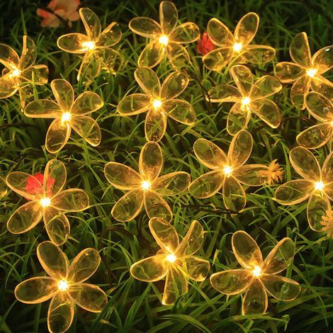 Guirlande LED solaire extérieure 9,5 m avec 50 fleurs de soleil lumineuses – Décoration jardin et terrasse, éclairage festif doux et économique, idéale pour Noël, été et événements en plein air-lsw (1/2)