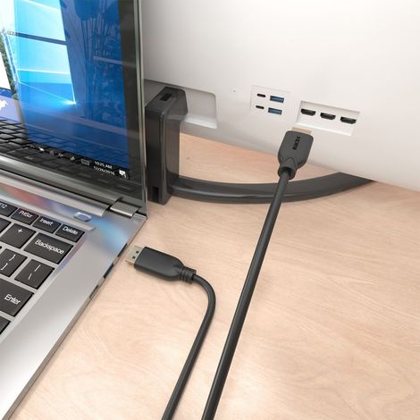 AISENS - CABLE CONVERSOR DISPLAYPORT A HDMI 4K@60HZ, DP/M-HDMI/M, NEGRO, 10M (1/2)