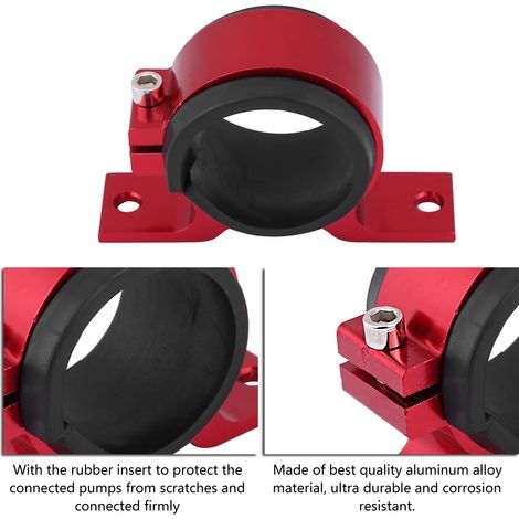 Support de montage de pompe à huile et collier de filtre de 50 mm pour modification automobile (rouge) (1/5)