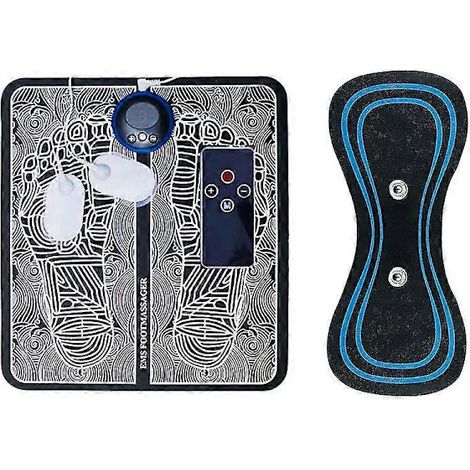 Filiyano-/EA/Plaque de massage des pieds électrique EMS télécommandée, stimulateur musculaire, coussin pour les pieds, tapis de massage pliable, 8
