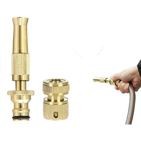 High Pressure Water Nozzle - Multiple Modes - Adjustable Hose Nozzle- High Pressure Washer Shower - High Pressure Brass Nozzle for Car Bike Window C (1/5)