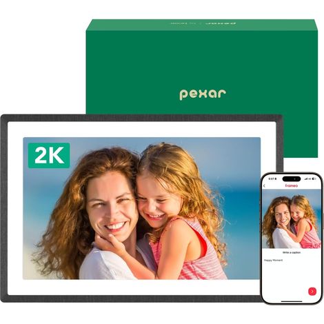 cadre photo numérique 2K, écran tactile IPS antireflet de 11 pouces, cadre photo numérique Wi-Fi avec 32Go de stockage pour offrir, partager photos via l'application (1/5)