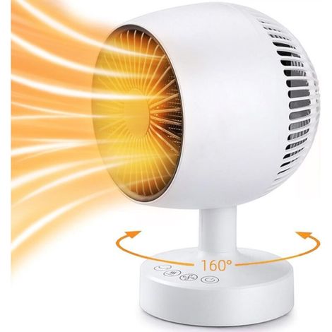 Radiateur soufflant blanc 14 x 14 x 20 cm 1 petit radiateur d'appoint 1200 W radiateur de bureau (1/5)