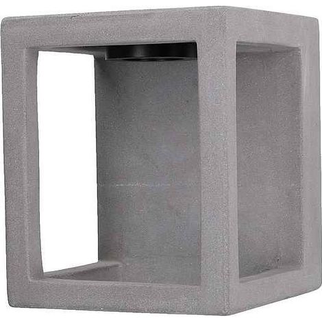 Forlight Box - Aplique Exterior LED de Cemento para Jardín y Terraza. LED 4W Luz Neutra 4000K y 208 lúmenes. Impermeable para Exterior IP65. Cemento Natural (1/5)