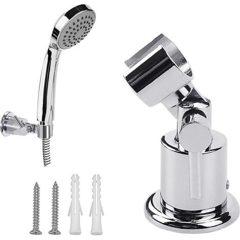 Support Pommeau de Douche en Métal, Supports de Pomme de Douche à 180 Degrés, Support de Douche, Support de Douche Réglable, Porte Pommeau de Douche (1/5)