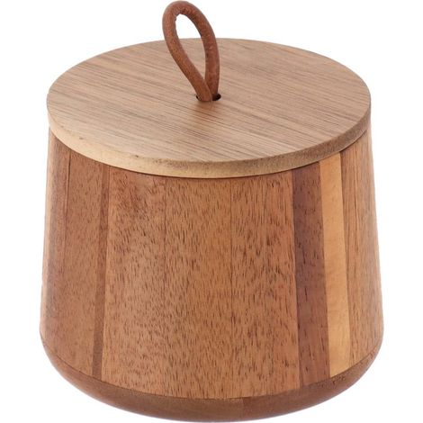 Scatola rotonda in cotone di acacia - acacia - Tendance