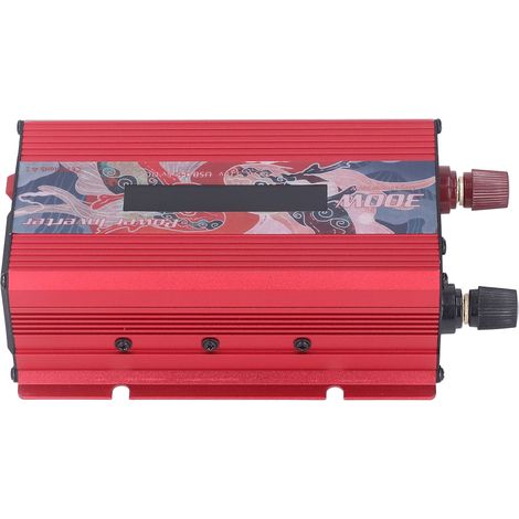 300-W-Wechselrichter DC zu AC 110 V, hoher Wirkungsgrad, LCD-Anzeige, schnelle Kühlung, Kfz-Wechselrichter, rot, DC24V (DC 21–29V) (1/5)