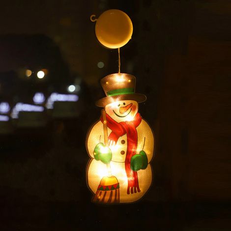 Luci natalizie a stringa con ventose, lampada decorativa per camera da letto, vetrina, tenda. (1/5)