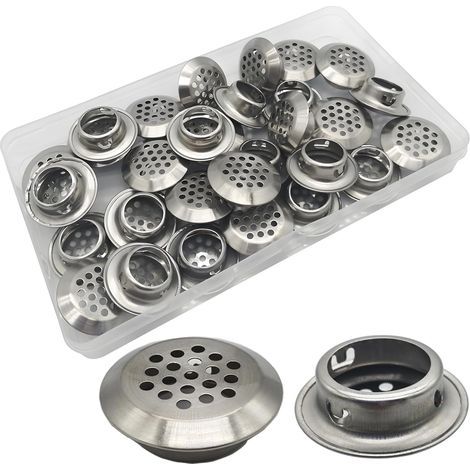 30 Edelstahl-Lüftungsgitter, 19 mm Rundmaschenweite, für Küchenschränke und Möbel (1/5)