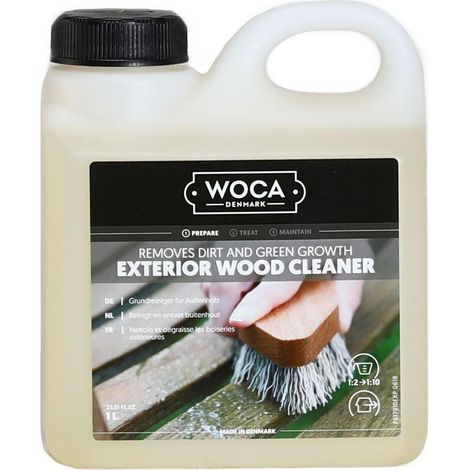 Woca Reinigungsmittel für Holzterrassen und Holzgartenmöbel Putzmittel 1 Liter