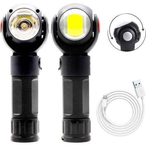 LED Arbeitsleuchte,Superhelle T6 COB Werkstattlampe USB Wiederaufladbare 360 ° Drehung Taschenlampen mit 7 Lichtmodi Campinglampe (1/5)