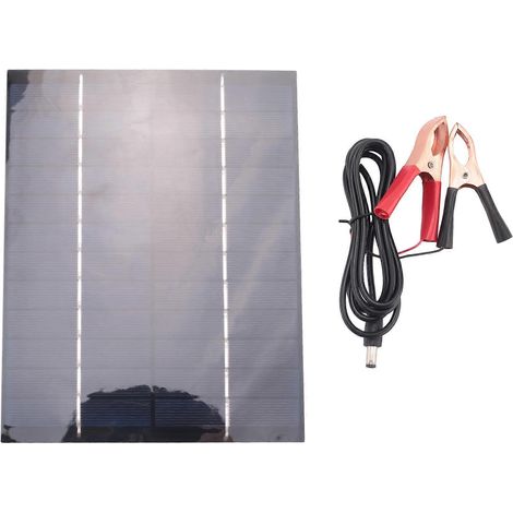 5,5W 12V Solarpanel, wasserdichtes polykristallines Plattenbatterieladegerät, für das Notladen im Freien (Boot, Auto, Motorrad). (1/5)