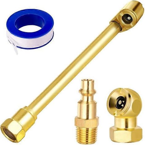 Kit de gonflage robuste avec mandrin à bille universel pour pneus, filetage femelle NPT 1/4". (1/5)