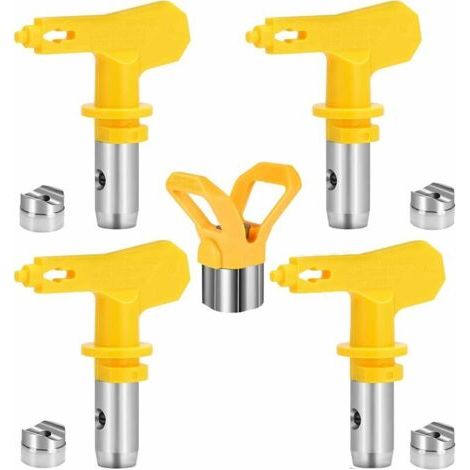Buse de pulvérisation airless pour pistolet à peinture haute pression – Acier inoxydable et carbure de tungstène – Compatible avec modèles 209, 415, 519, 619