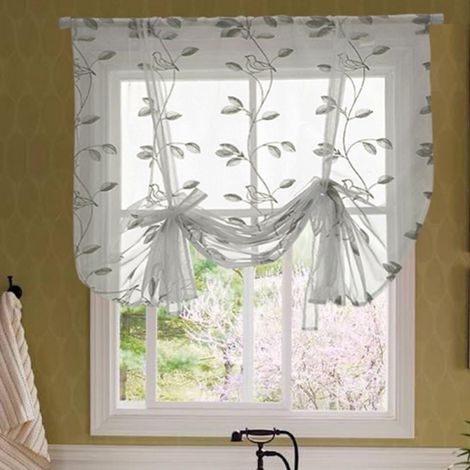 Store Roman - Polyester - 60x120 cm à 117x160 cm - Pour Fenêtre Cuisine Salon Chambre - 1 Pièce (1/5)
