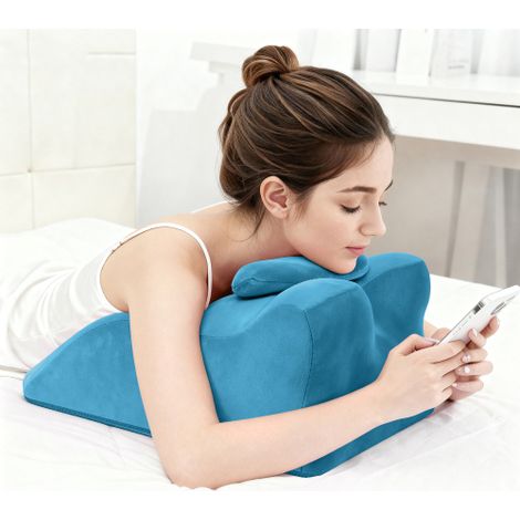 Cuscino ergonomico a cuneo in memory foam per dormire, alleviare il bruciore di stomaco e il reflusso gastroesofageo – Cuscino di supporto rialzato per il mal di schiena, il recupero post-operatorio e (1/5)