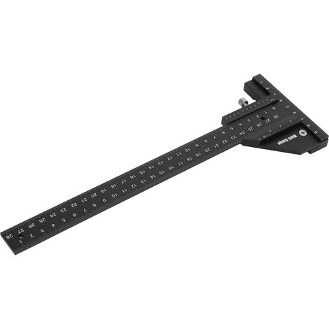 Règle en alliage d'aluminium pour le travail du bois, outil de mesure pour le bricolage : mesure d'angle, de profondeur et de largeur (1/5)