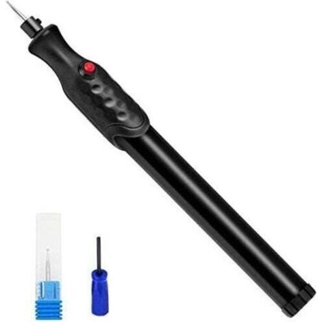 Stylo graveur Ulisem, stylo graveur électrique portable, outils de sculpture à pointe diamantée pour bijoux, métal, verre, pierre, plastique, bois (1/4)