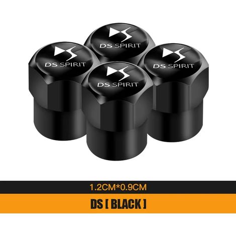 (B Noir) 4 bouchons de valve de pneu en alliage métallique compatibles avec DS SPIRIT DS3 DS4 DS4S DS5 5LS DS6 DS7 DS9 WILD RUBIS E Tense DIVINEDS (1/5)