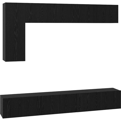Maison Exclusive - Ensemble meuble TV 6 pcs Chêne noir Bois d'ingénierie