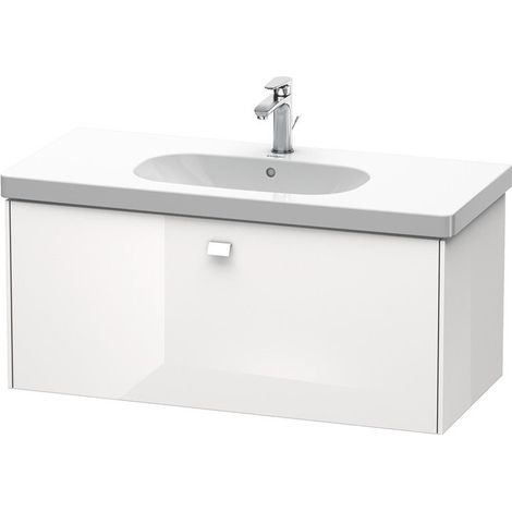 Meuble sous-vasque BRIOSO poignée chromé 452x1020x469mm blanc brillant