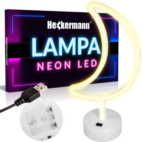 Heckermann LED-Neon-Standschild HALBMOND