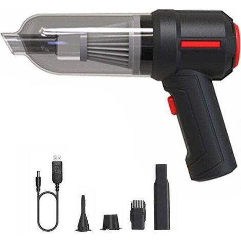 3 in 1 Handheld Cordless Air Blower Air Duster Mini 9000Pa Cordless Car PC Keyboard Handheld Vacuum Cleaner Black (1/4)