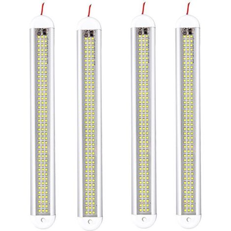 Set mit 4 12V-LED-Innenraumlampen, reinweiß – Fahrzeuginnenbeleuchtung, geringer Stromverbrauch, einfache Installation