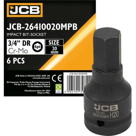 Adaptador de impacto 3/4" 20mm (hexagonal)