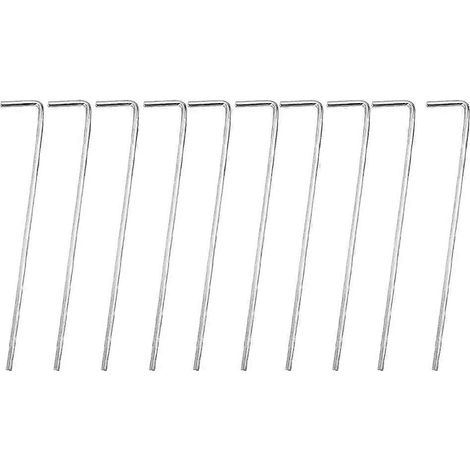 32 piquets de tente en fer, piquets de jardin en forme de L, clous de sol pour auvent (1/5)