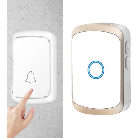 Wireless doorbell with 60 ringtones and 5 volume levels, IP67 waterproof, wireless wall chime, 300m range, battery and USB charging powered, for home, school, office (1/5)