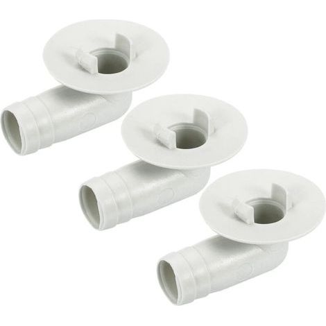 Conector de manguera de drenaje de aire acondicionado, codo de 17 mm, accesorio de repuesto para aire acondicionado de ventana mini-split, color beige, paquete de 3 (1/4)