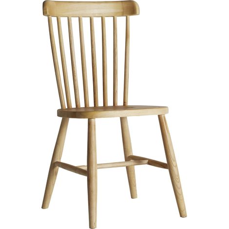 Chaise Eide classique en bois d'orme naturel - Chêne clair à veinure naturelle (1/5)